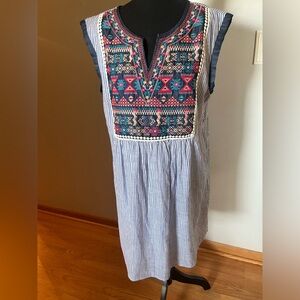 Savanna Jane Boho Embroidered Dress Large